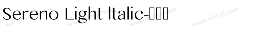 Sereno Light ltalic字体转换